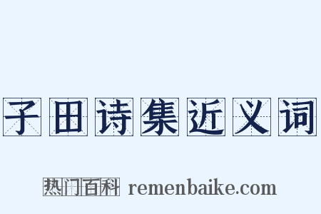 子田诗集近义词是什么意思的图片